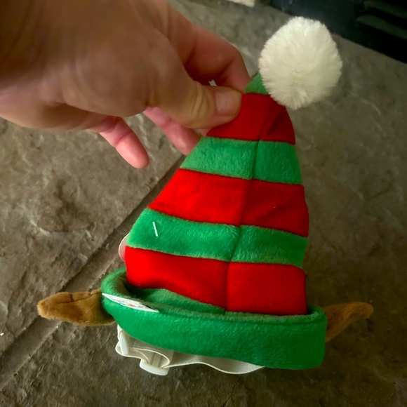 NWT Dog Holiday Santa / Elf hat NEVER WARN PERFECT CONDITION Great dress up fun - Picture 4 of 6